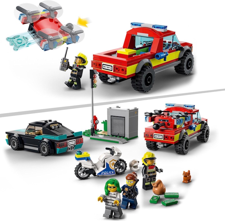 Produktbild LEGO Löscheinsatz und Verfolgungsjagd (60319, LEGO City)