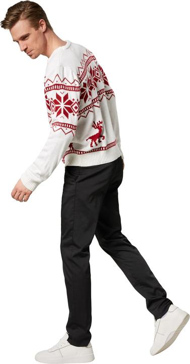 Image du produit tectake Pull de Noël Paysage hivernal blanc-rouge (S)