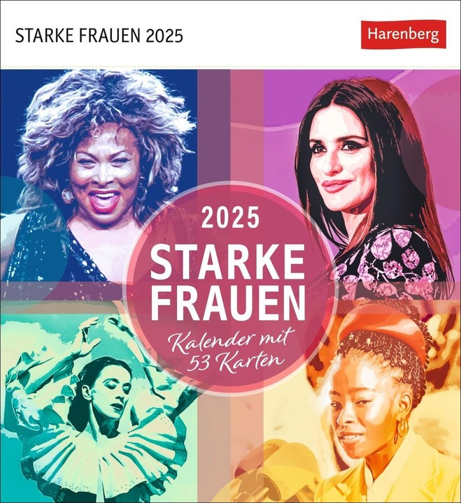 Produktbild Harenberg Starke Frauen Postkartenkalender 2025 - Kalender mit 53 Karten (Deutsch)