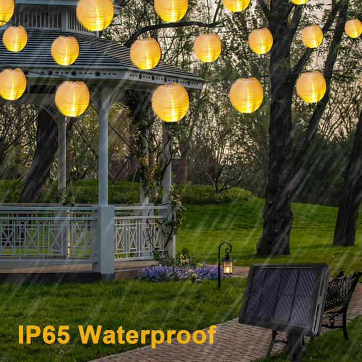 Actual product image Bowfar Solar-Lichterkette mit Lampions (30 LEDs) (8 m)