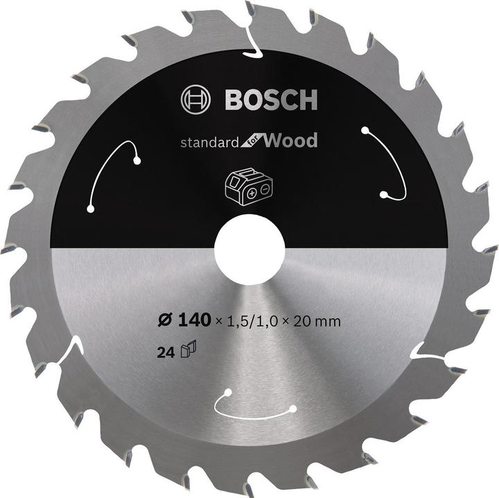 Productafbeelding Bosch Professional Zubehör Cirkelzaagblad Standaard voor hout, 140x1,5/1x20, 24 tanden