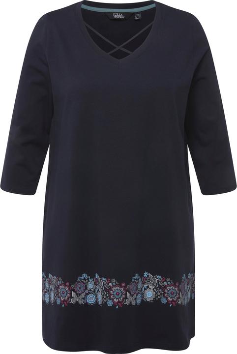 Produktbild Ulla Popken Shirt, Zierbänder, A-Linie, V-Ausschnitt, 3/4-Arm (46, 48)
