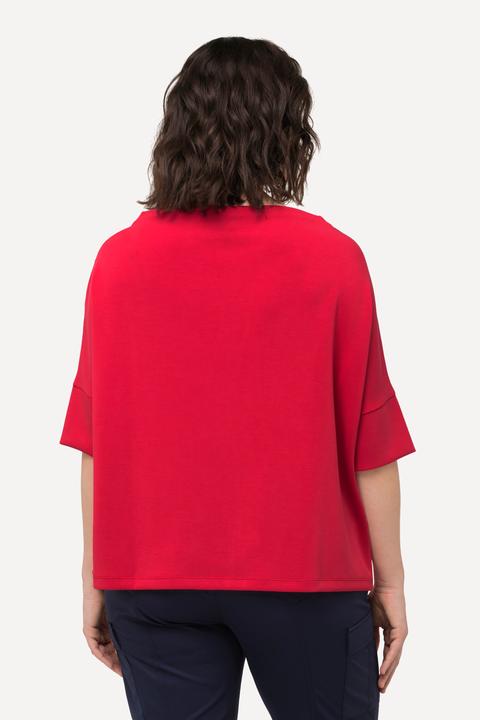 Produktbild Ulla Popken Sweatshirt, Zierfalten, Oversized, Stehkragen, Halbarm (58)