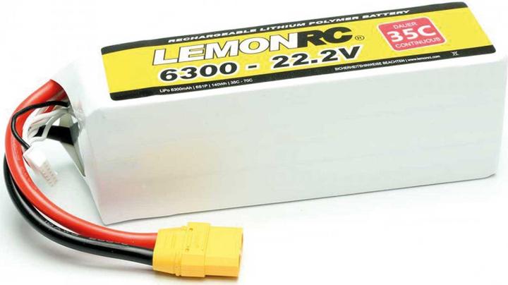 Produktbild Pichler LEMONRC XT 6300 - 22.2V (35C) Lipo Akku (22.20 V, 6300 mAh)