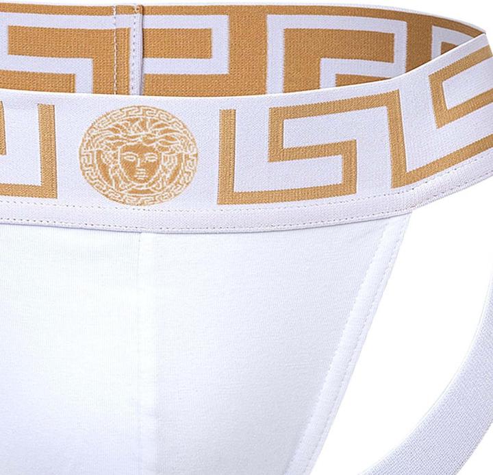 Image du produit Versace Underpants Jock Strap Jersey Topeka Bi-Stretch Cotton Organic New Logo (XL, Une unité par pack)