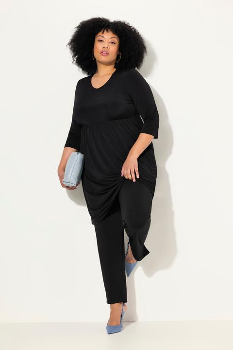 Produktbild Ulla Popken Longshirt, A-Linie, Tunika-Ausschnitt, 3/4-Arm, Taschen (54)