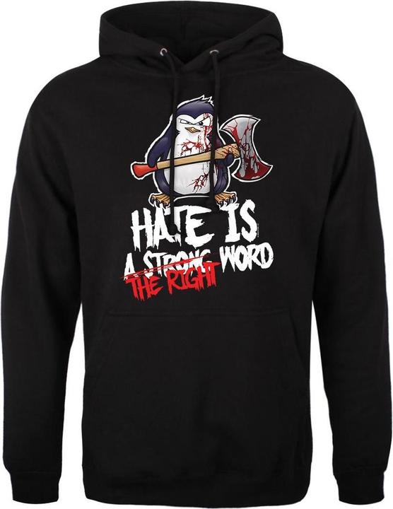 Produktbild Psycho Penguin Hate Is The Right Word Kapuzenpullover (XL)
