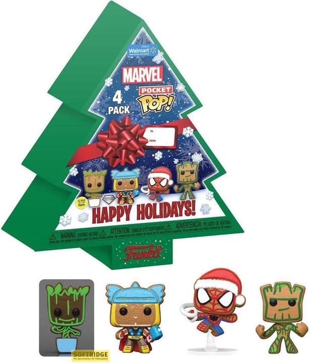 Funko Pocket Pop! Marvel - Tree Holiday Box 4-Pack