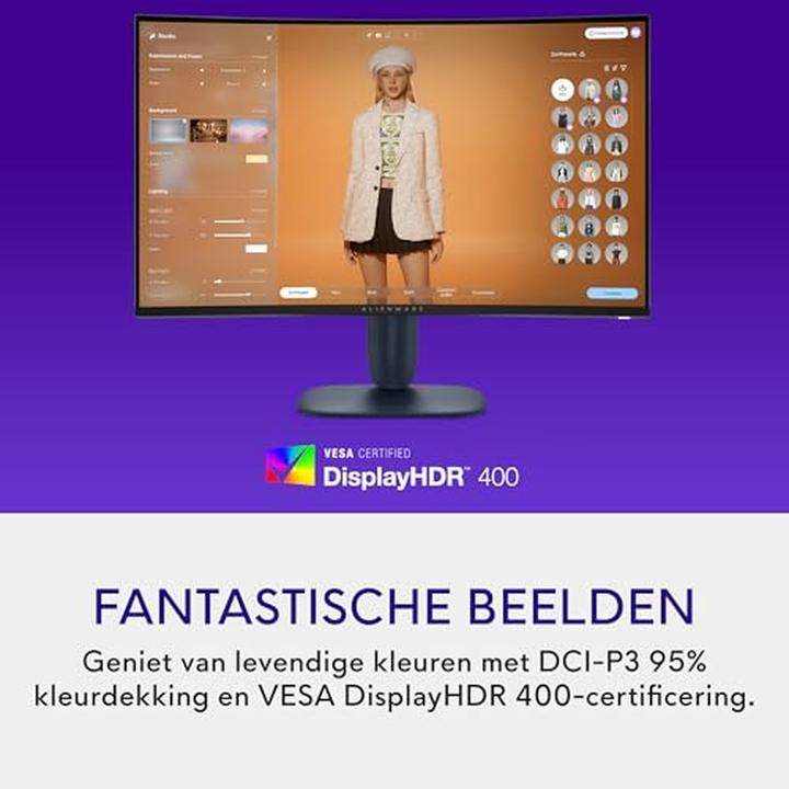 Actual product image Dell Alienware AW3225DM (2560 x 1440 pixels, 31.50")