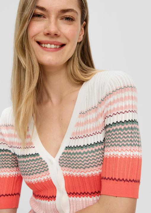 Actual product image s.Oliver Strickjacke Strickoberteil mit Knöpfen (42)