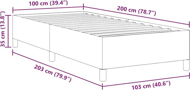 Actual product image vidaXL Bedstead (100 x 200 cm)
