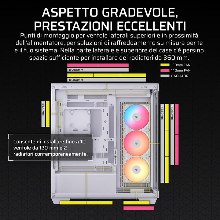 Produktbild Corsair 3500X RS-R ARGB WHITE MID (ATX, E-ATX, mATX, Mini-ITX)