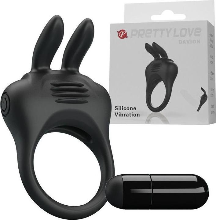 Actual product image Pretty Love Davion Rabbit Vibrator Ring