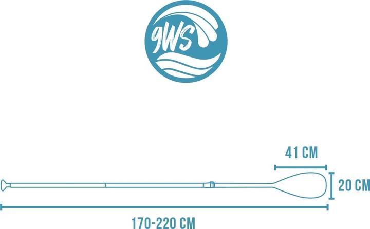 Produktbild 9WS Pagaie paddle 3 segments (220 cm, 3-piece)