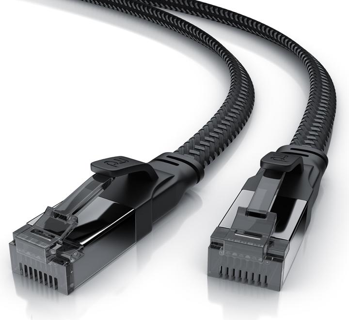 Primewire Cavo LAN CAT.8, RJ-45, cavo di rete Ethernet CAT 8.1 piatto 40 Gbit, cavo patch con rivestimento in (U/FTP, CAT8.1, 15 m)