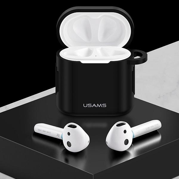 Thumbnail - Usams Etui ochronne do FreeBuds 2 Pro silicon czarnyblack BH501FBUS01 USBH501 (Kopfhörer Hülle), Kopfhörertasche + Schut...