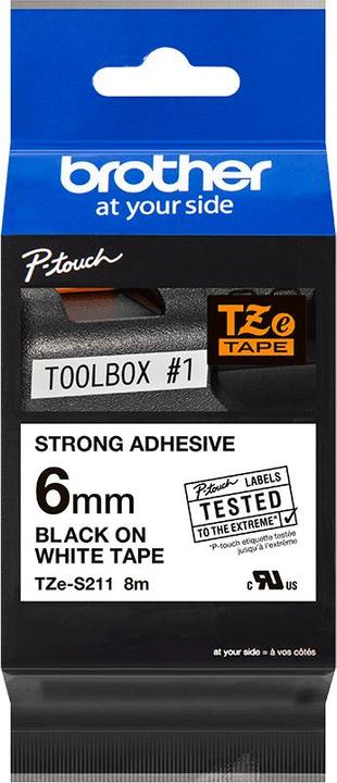 Produktbild Brother Tze-S211 (0.60 cm, Weiss, Schwarz)