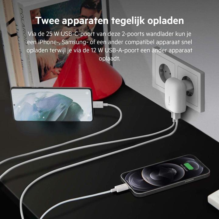 Actual product image Belkin Boost Charge (25 W, 2 ports)