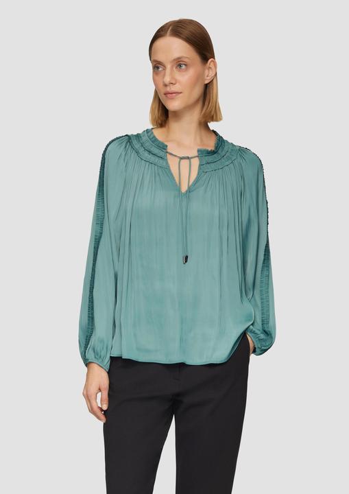 Produktbild s.Oliver Bluse Tunika-Bluse mit Rüschen-Details (46)