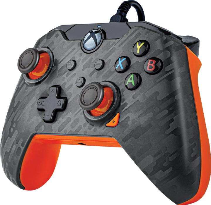 Actual product image PDP Controller wired Atomic Carbon XBOX Series X (Xbox Series X, Xbox Series S, Xbox One S, Xbox One X, PC)