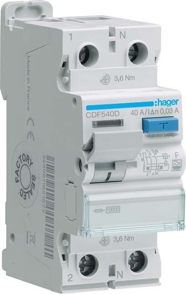 Actual product image Hager CDF540D