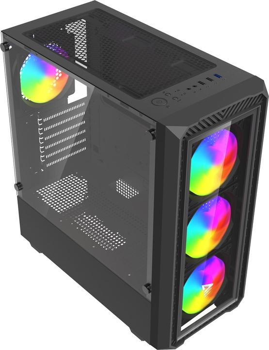 Actual product image Savio Noctis Glass RGB Cube Schwarz (ATX, mATX)
