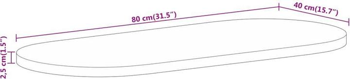 Produktbild vidaXL Tischplatte (80 x 40 cm)
