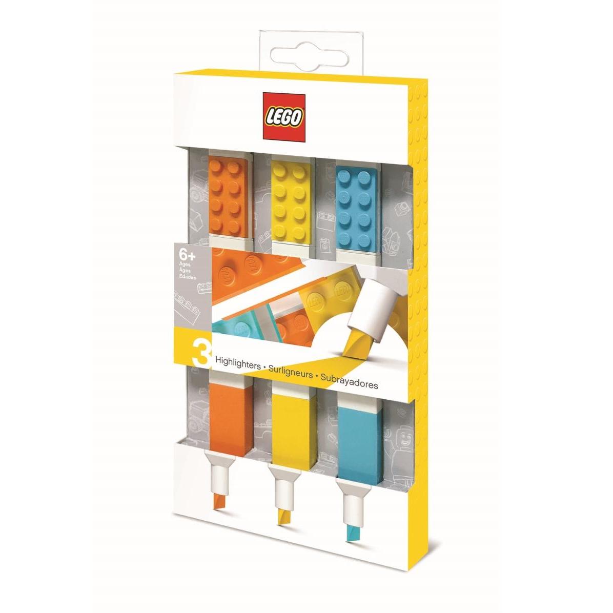 Thumbnail - LEGO Stationary Highlighters (3 pcs) - Orange, Yellow & Turquoise (51685, LEGO DC)