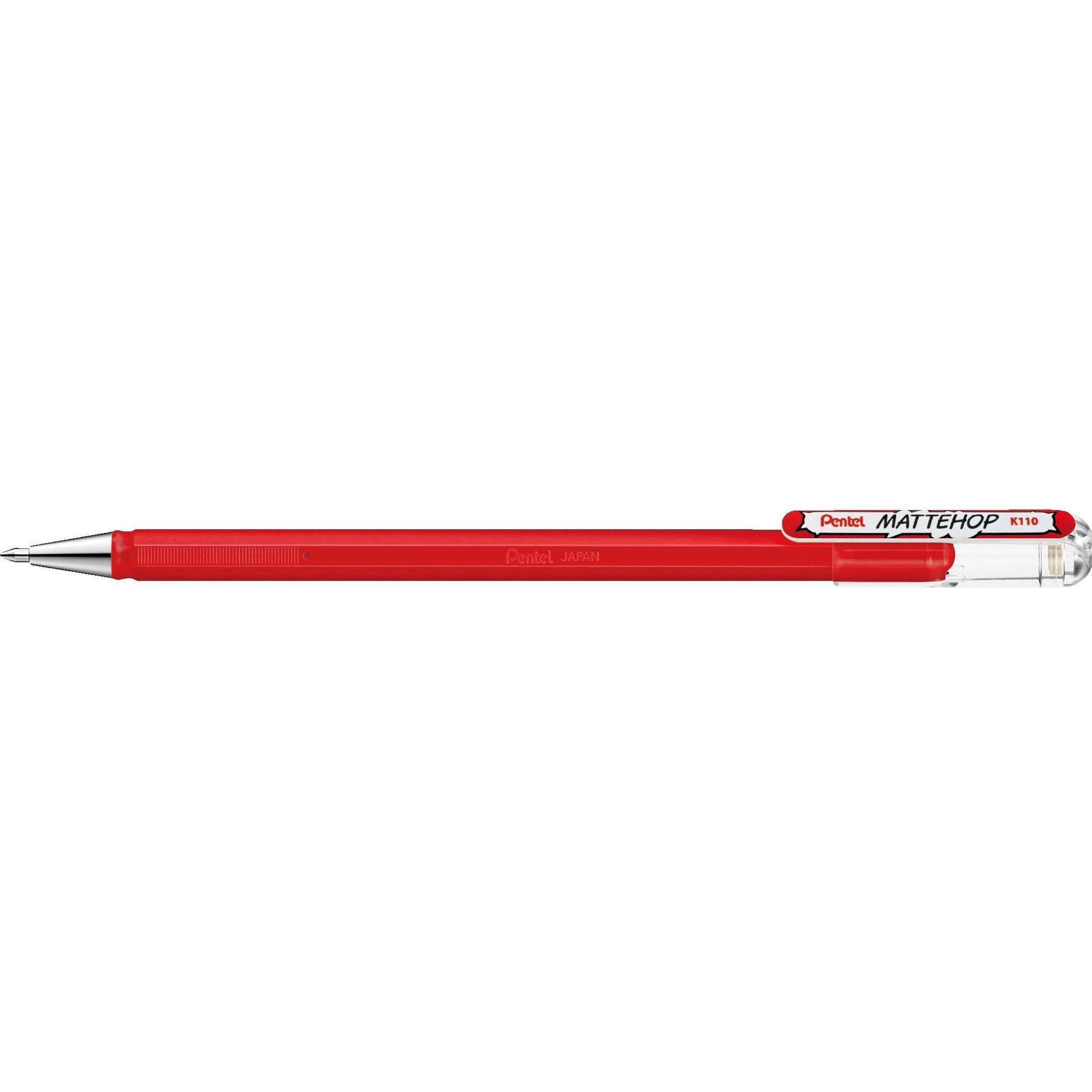 Pentel, Schreibstifte, Gel-Tintenroller Mattehop (Rot, 1 x)