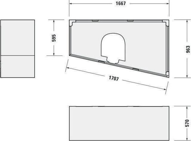 Immagine prodotto Duravit Vasca salvaspazio Paiova 100 x 170 cm bianco liscio 7002130000000 (180 l, 170 cm, 100 cm)