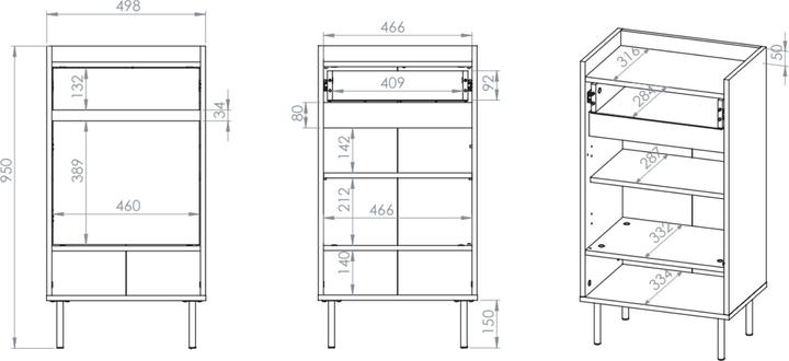 Produktbild Selsey Dioce (49.80 x 33.30 x 95 cm)