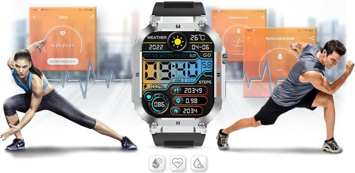 Image du produit Gravity SMARTWATCH MĘSKI GT6-5 - WYKONYWANIE POŁĄCZEŃ, MONITOR SNU (sg020e) (42 mm)