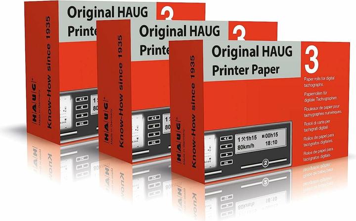 Produktbild Haug Thermorolle Economy 030 100-O 57mmx8m weiss 3 St./Pack.