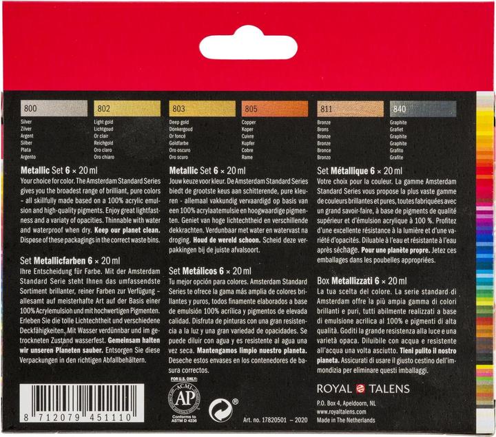 Produktbild Amsterdam Acrylfarbe (Multicolor, 120 ml)