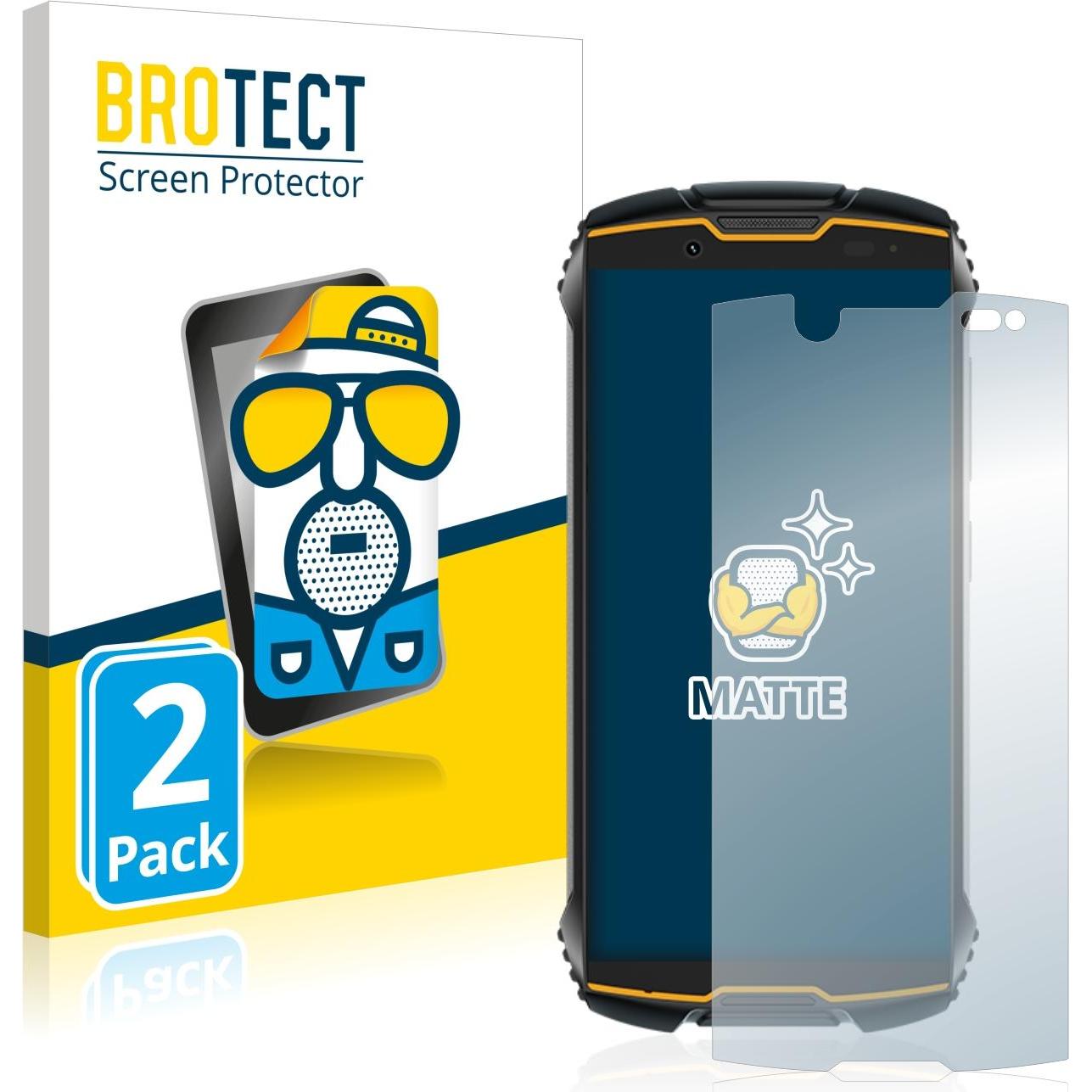 BROTECT Pellicola protettiva antiriflesso opaca (2 pz., Cubot King Kong Mini), Pellicola protettiva smartphone, Grigio