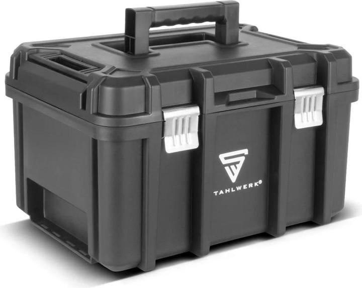 Actual product image Stahlwerk Mobile tool trolley with 3 system boxes on a stable rolling platform with swivel castors