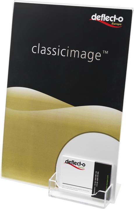 Actual product image Deflecto Brochure holder angled with business card function (A4)