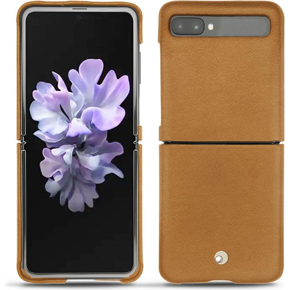 Noreve Lederschutzhülle (Samsung Galaxy Z Flip), Smartphone Hülle, Braun