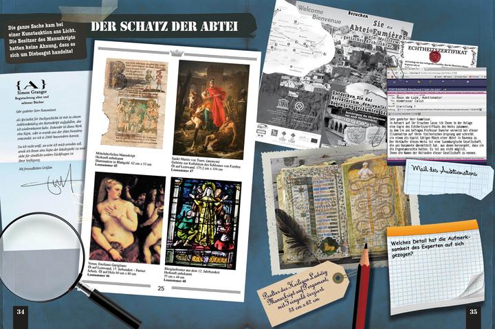 Actual product image Detective Games – Löse die Fälle! (2 Bücher im Bundle) (German, Beate Huth, Clémence Roux de Luze, Gesa Mattiesch, Gilles Saint-Martin, Michele Lecreux, Pascal Guichard, 2023)
