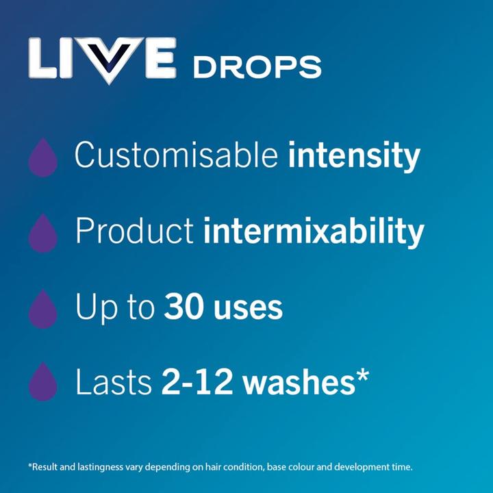 Produktbild Schwarzkopf Live Drops Waschbares Haarfärbemittel Orchidee Lila 30ml (Orchidee Lila)