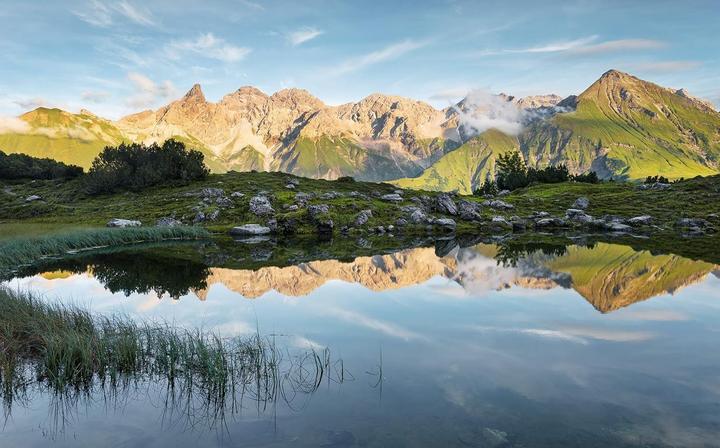 Productafbeelding Komar Non-woven Allgäu spiegel 9-luik behang 450 x 280 cm