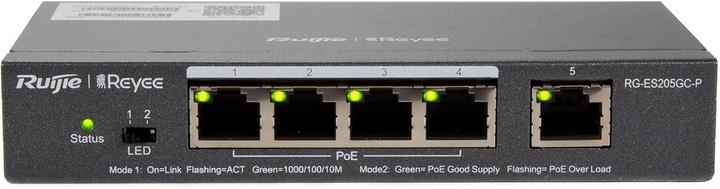 Actual product image Ruijie NET SWITCH 5PORT 1000M POE+ (5 ports)
