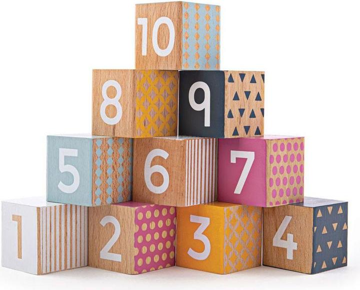 Bigjigs Bigjjigs Houten Blokken met Getallen, 100% FSC