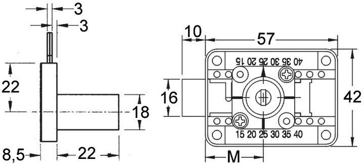 Image du produit WKS - P5000 Serrure à pêne à visser FLEX WKS - P 5000 avec noyau cylindrique (Cylindre profilé)