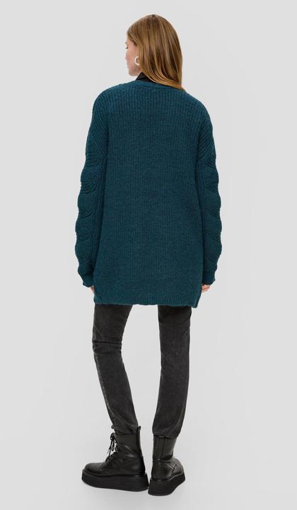 Produktbild s.Oliver Strickjacke Strick-Cardigan mit Zopfmuster (M)