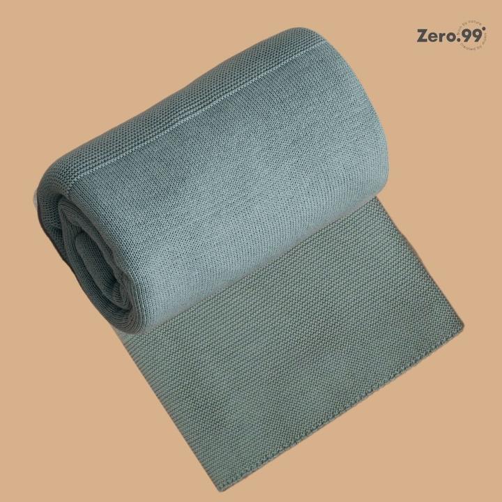 Immagine prodotto Zero.99 Gesstrickte Decke, 100 % Baumwolle (80 x 100 cm)