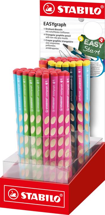 STABILO Ergonomischer Dreikant-Bleistift ® EASYgraph Display. Werkstoff: Karton und Kunststoff, 60 ST (HB, 60x)