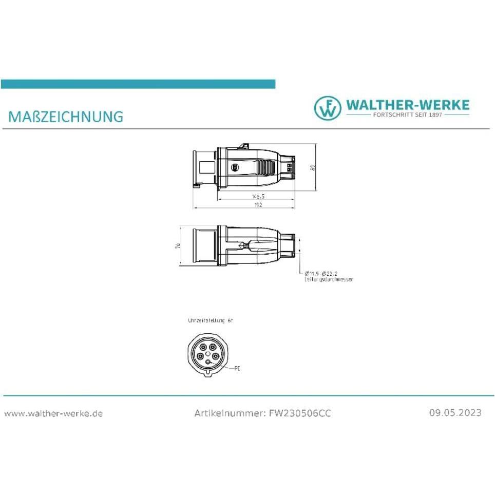 Thumbnail - Walther Werke, Netzstecker + Netzkupplung, Cee Neo