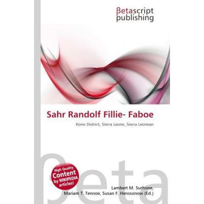 Sahr Randolf Fillie- Faboe, Fachbücher