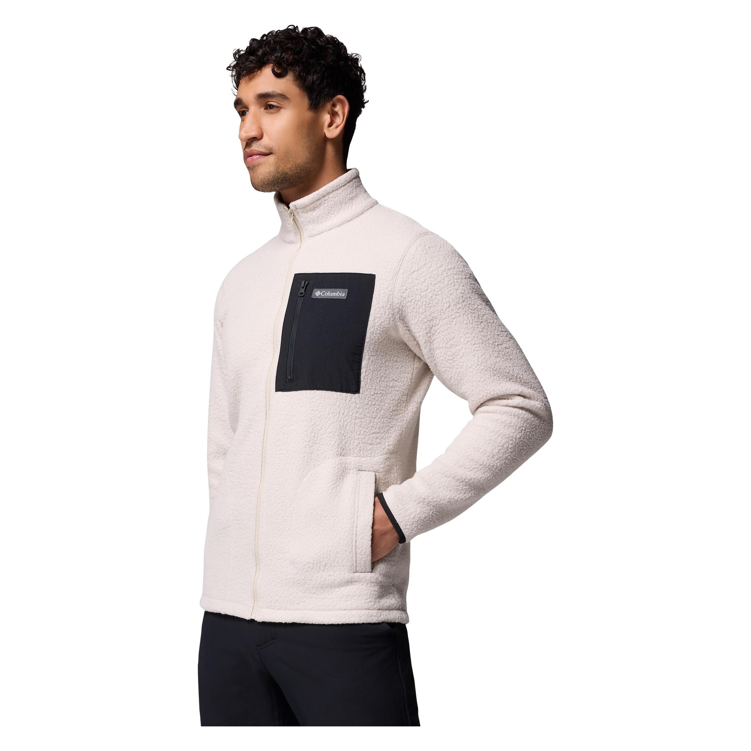 Columbia, Herren, Outdoorjacken, Jasper Ridge Pebbled Full Zip Fleece (Xl), Beige, Schwarz, Xl